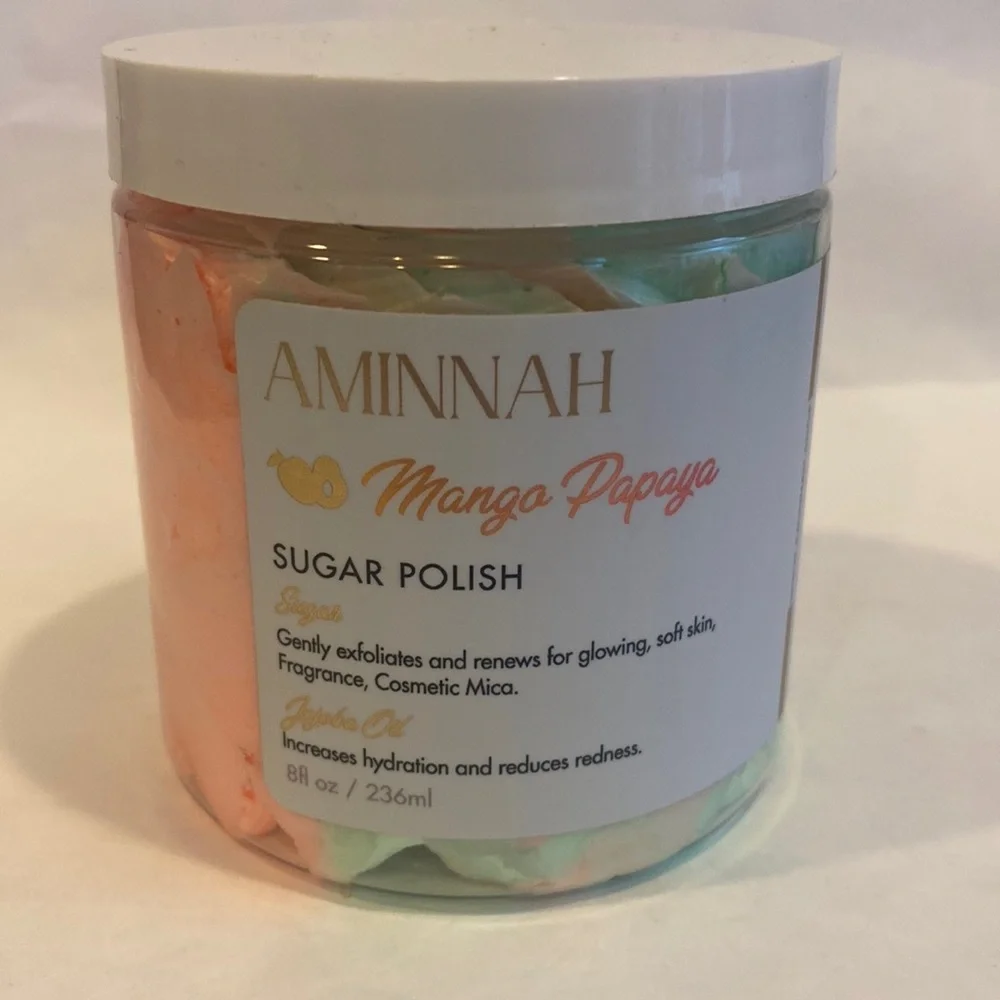 AMINNAH AMNH Mango Papaya Sugar Polish 8oz $20 1